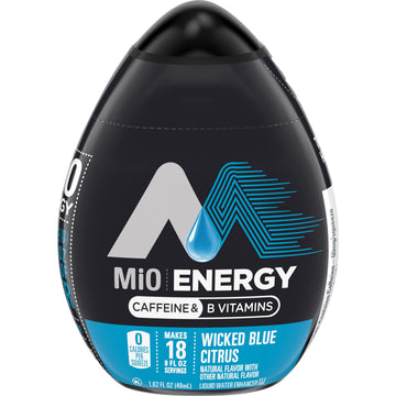 Kraft Mio Energy Liquid Water Enhancer, Wicked Blue Citrus, 1.62 Fl Oz, Pack of 6