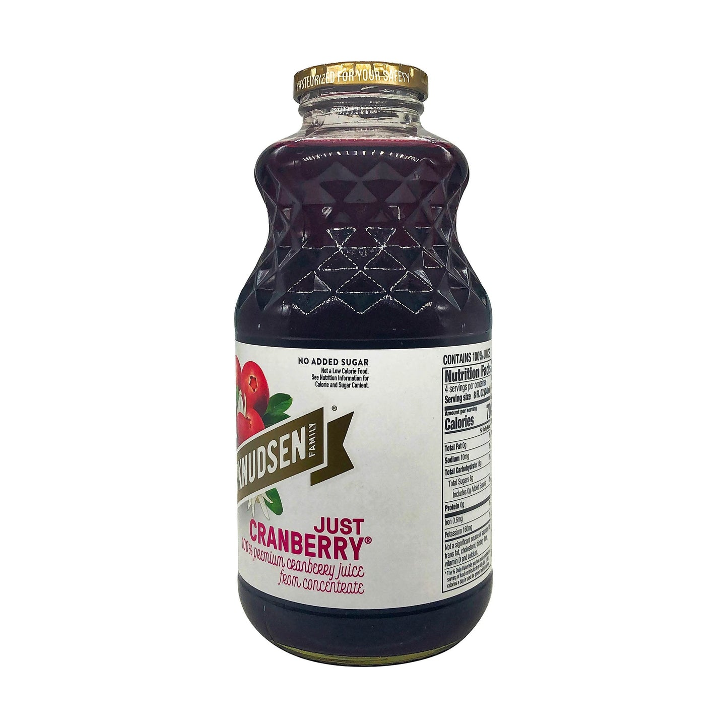 Knudsen Just Cranberry Juice - 32 ounce -- 12 per case.