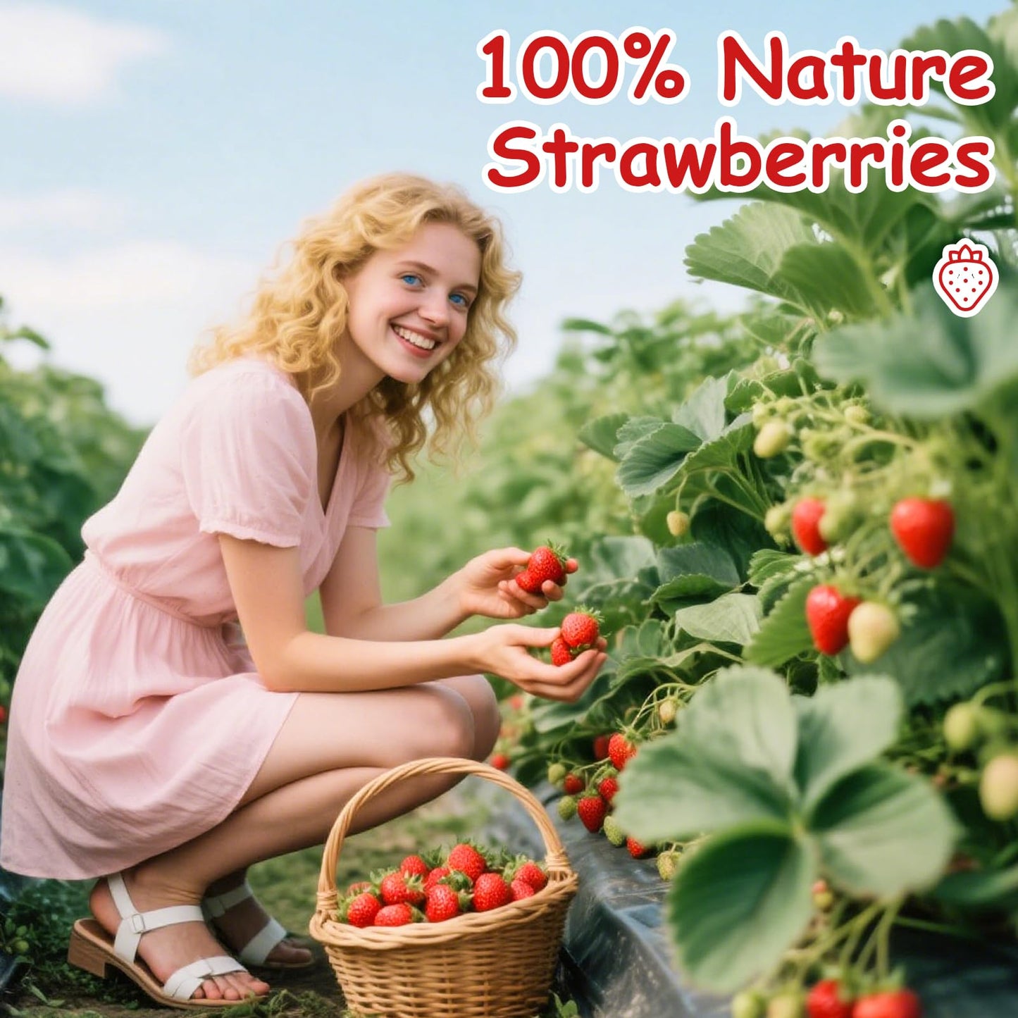 10oz Freeze Dried Strawberry Pieces - Dehydrated Strawberry Snack - Perfect for Smoothies, Yogurt, Baking, and Casual Snacks (10