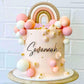 Jevenis 16 Pcs Boho Cake Topper Boho Rainbow Cake Decorations Boho Cake Topper Girls Birthday Baby Shower Cake Topper