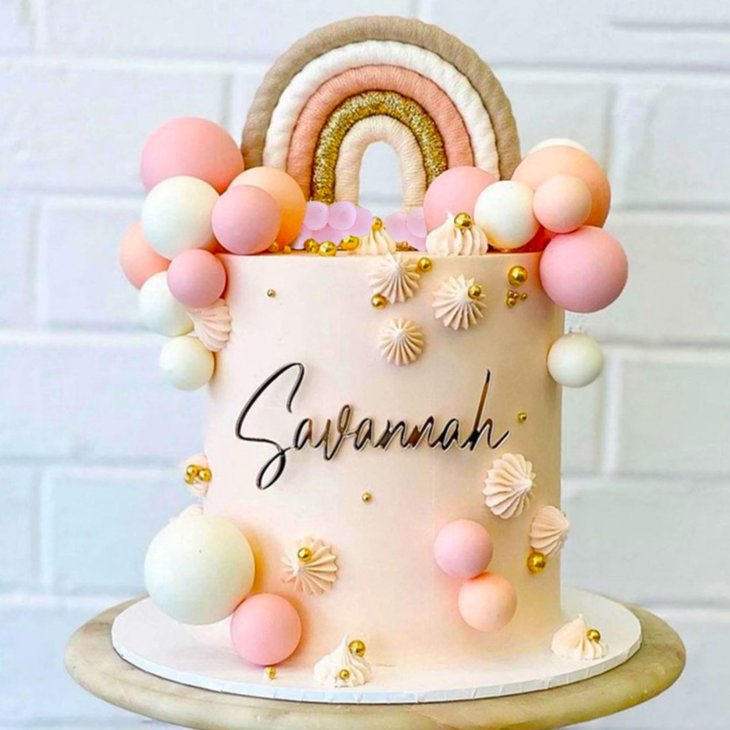 Jevenis 16 Pcs Boho Cake Topper Boho Rainbow Cake Decorations Boho Cake Topper Girls Birthday Baby Shower Cake Topper