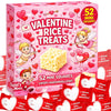 Rice Crispy Marshmallow Treats Valentine Day Mini Squares 52 Pack | Individually Wrapped Classroom Exchange Snacks Kids Party Fa