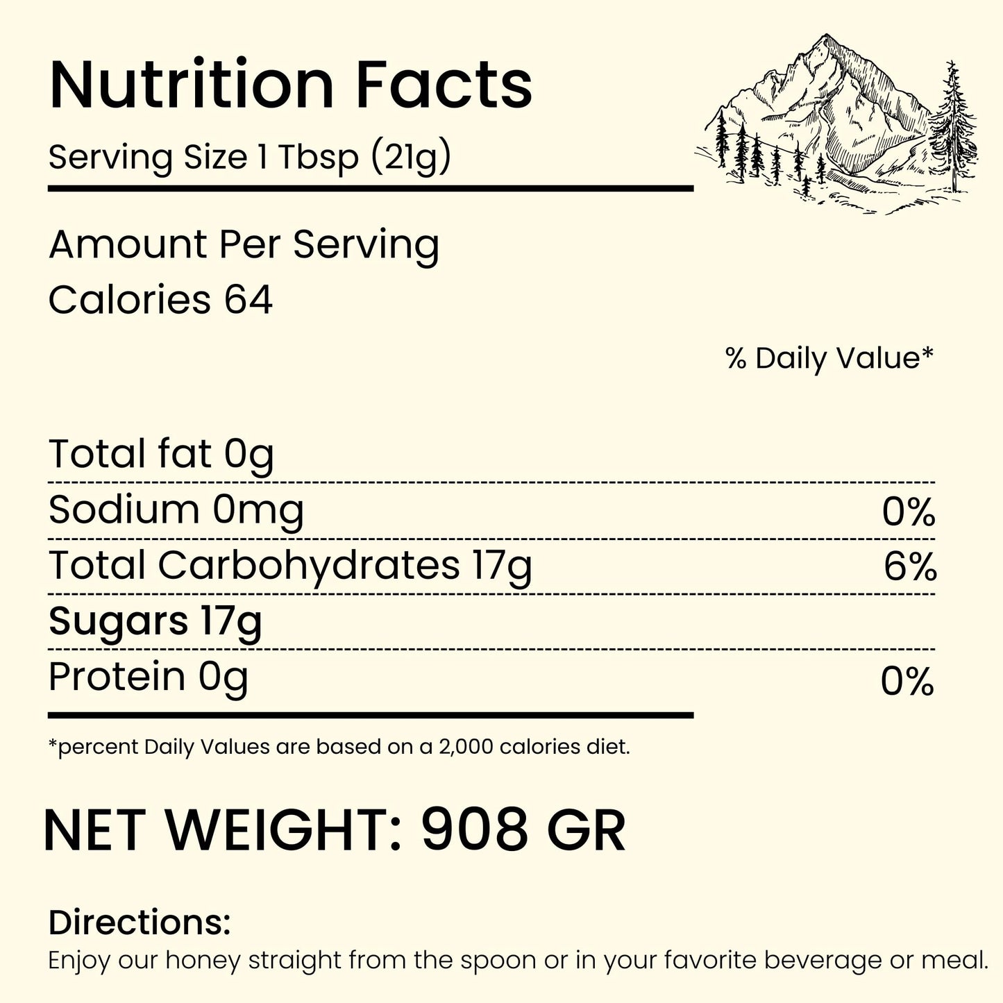 Altay Raw Mountain Honey - 100% Pure, Unfiltered, Unpasteurized, Ethically Sourced - Glass Jar, 908G / 35.2Oz