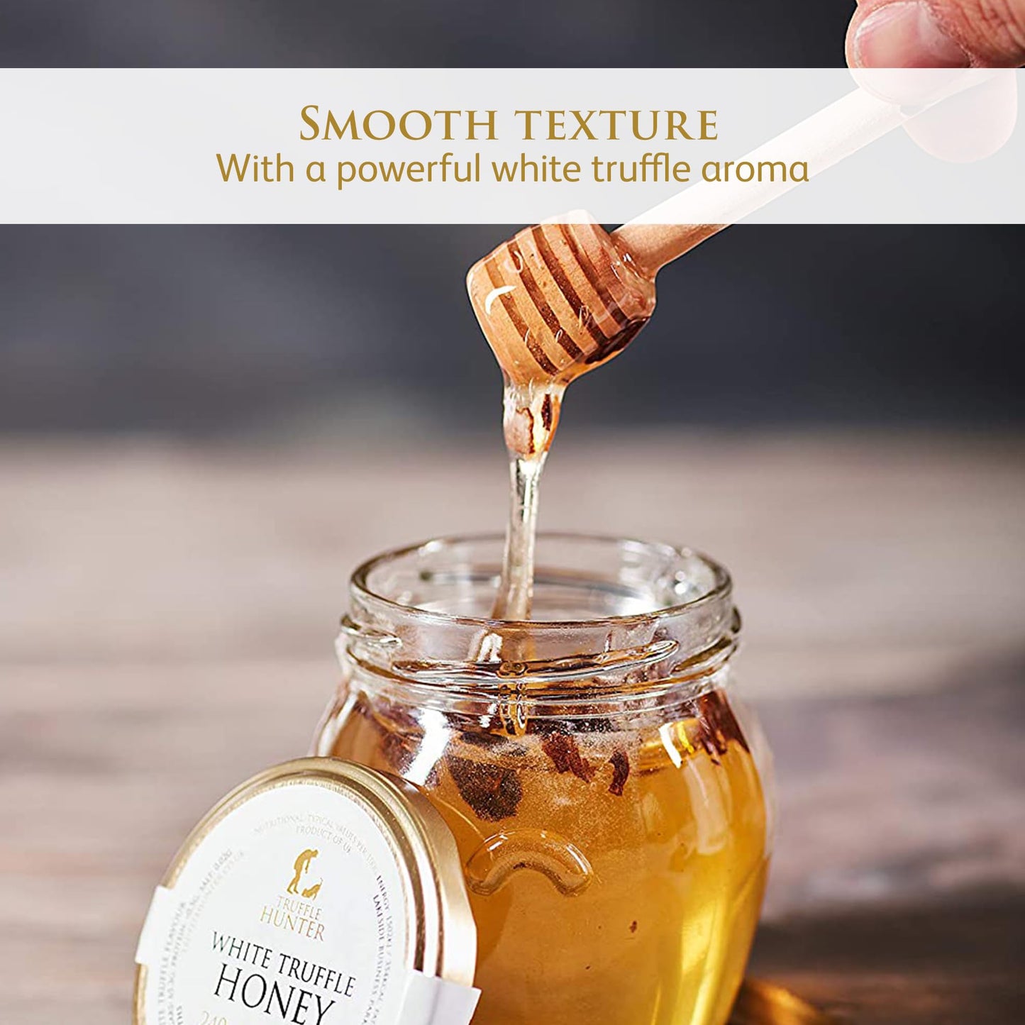 Trufflehunter - White Truffle Honey - Acacia Honey Condiment - 4.24 Oz