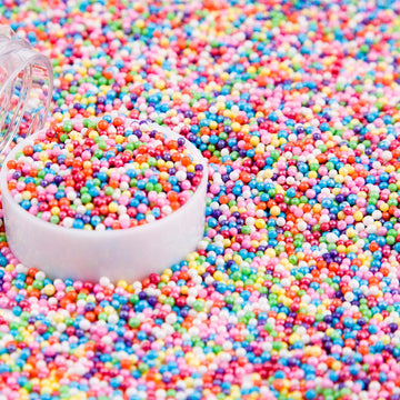 EPHVODI Rainbow Nonpareils Sprinkles Edible Mini Pearl Sprinkles for Cake Decorations, Baking, Ice Cream, Cookies, Donuts and Lo