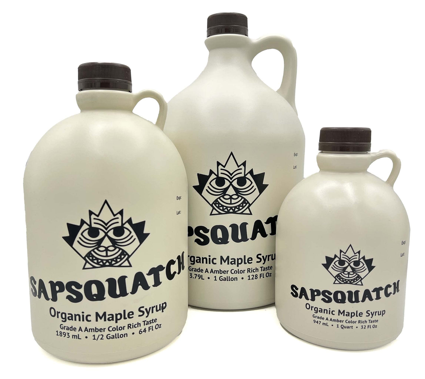 Sapsquatch Organic Maple Syrup - Grade A Amber - 128 Fl Oz (Gallon)
