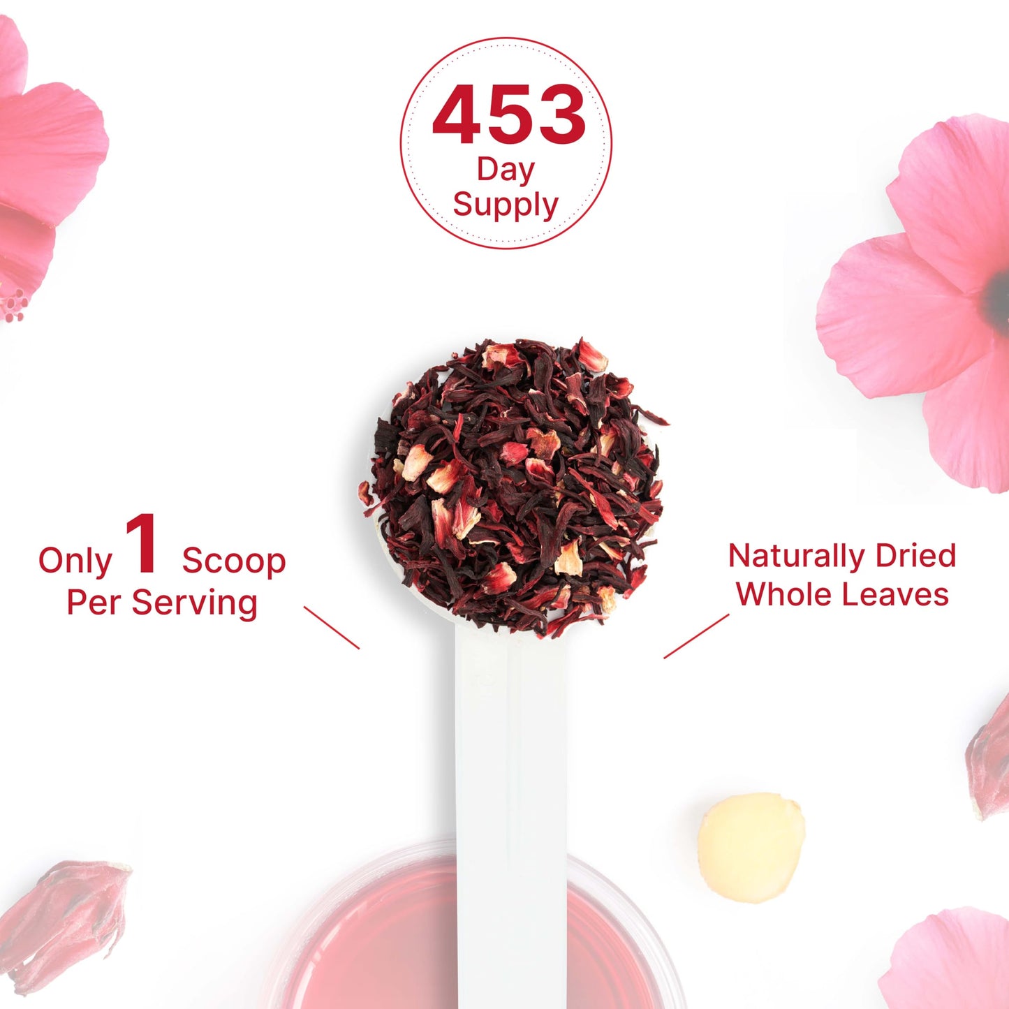 Dried Organic Hibiscus Flowers  2 Pounds - Cut & Sifted Whole Leaves - Loose Leaf Flower Source - Raw Flavor & Aroma  Great for Refilling Tea Bags - Caffeine Free  No Sugar  Non-GMO