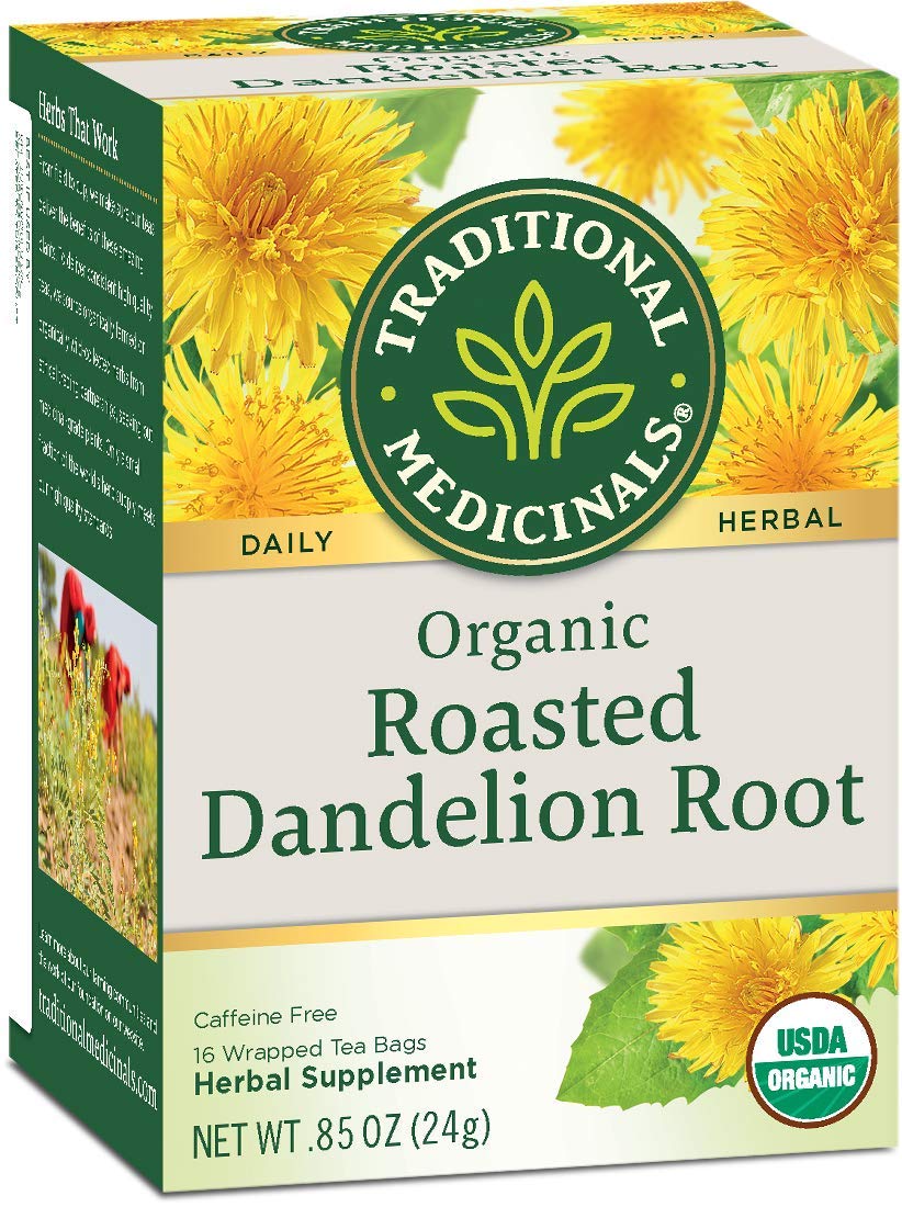 Traditional Medicinals Organic Roasted Dandelion Root Herbal Tea - 16 Tea Bags