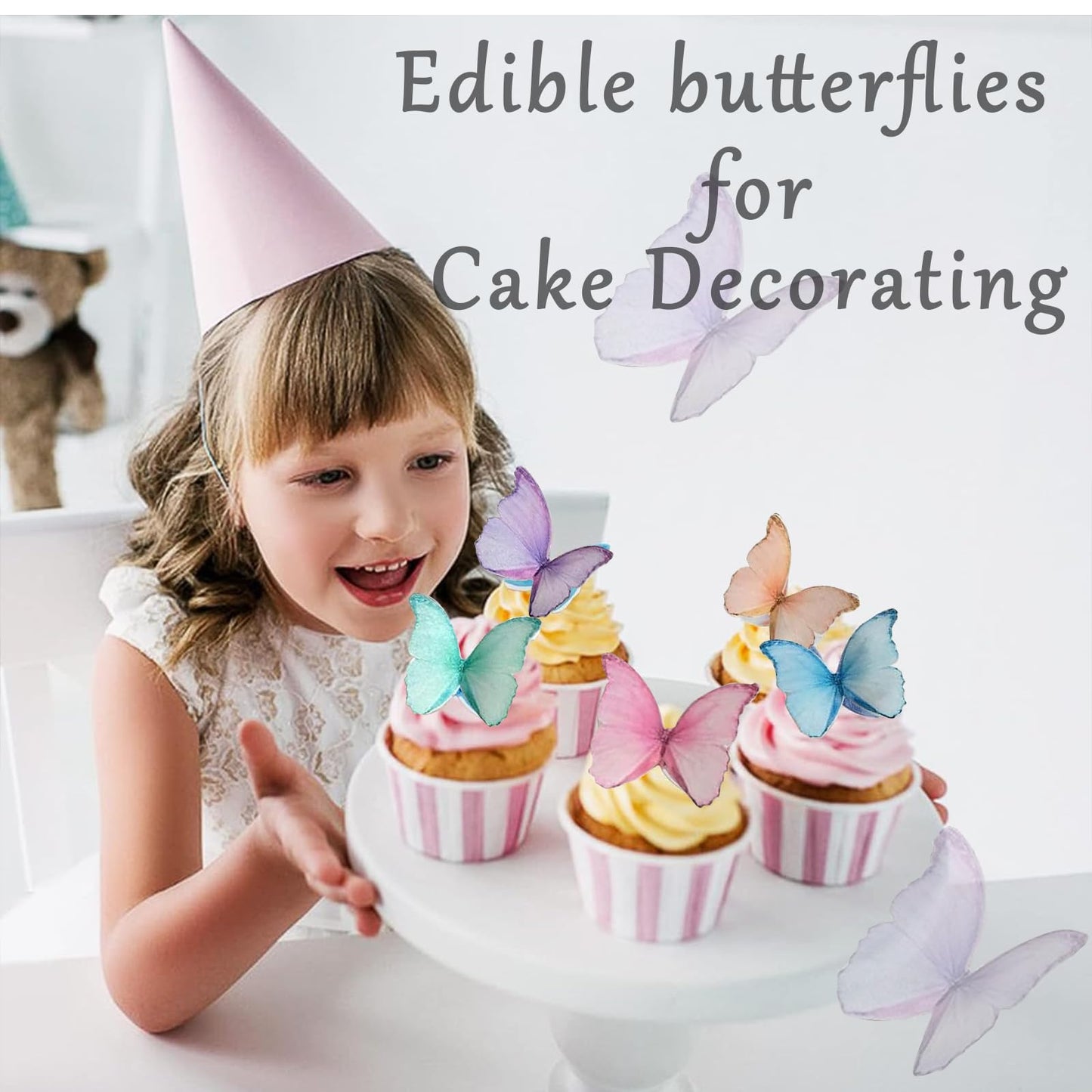 48Pcs Edible Butterflies For Cake Decorating Edible Butterfly Cupcake Toppers Wafer Paper Butterflies Edible Butterfly Cake Deco
