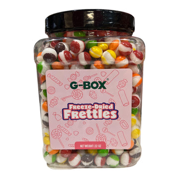 G-Box 22 Oz Freeze Dried Candy Frettles, Delightful Crunchy Fruity Flavorful Burst, Tiktok Trend Items, Air-Tight Sealed In A Gr