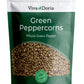 Viva Doria Green Peppercorns, Whole Green Pepper, Steam Sterilized,12 Oz, For Grinder Refills
