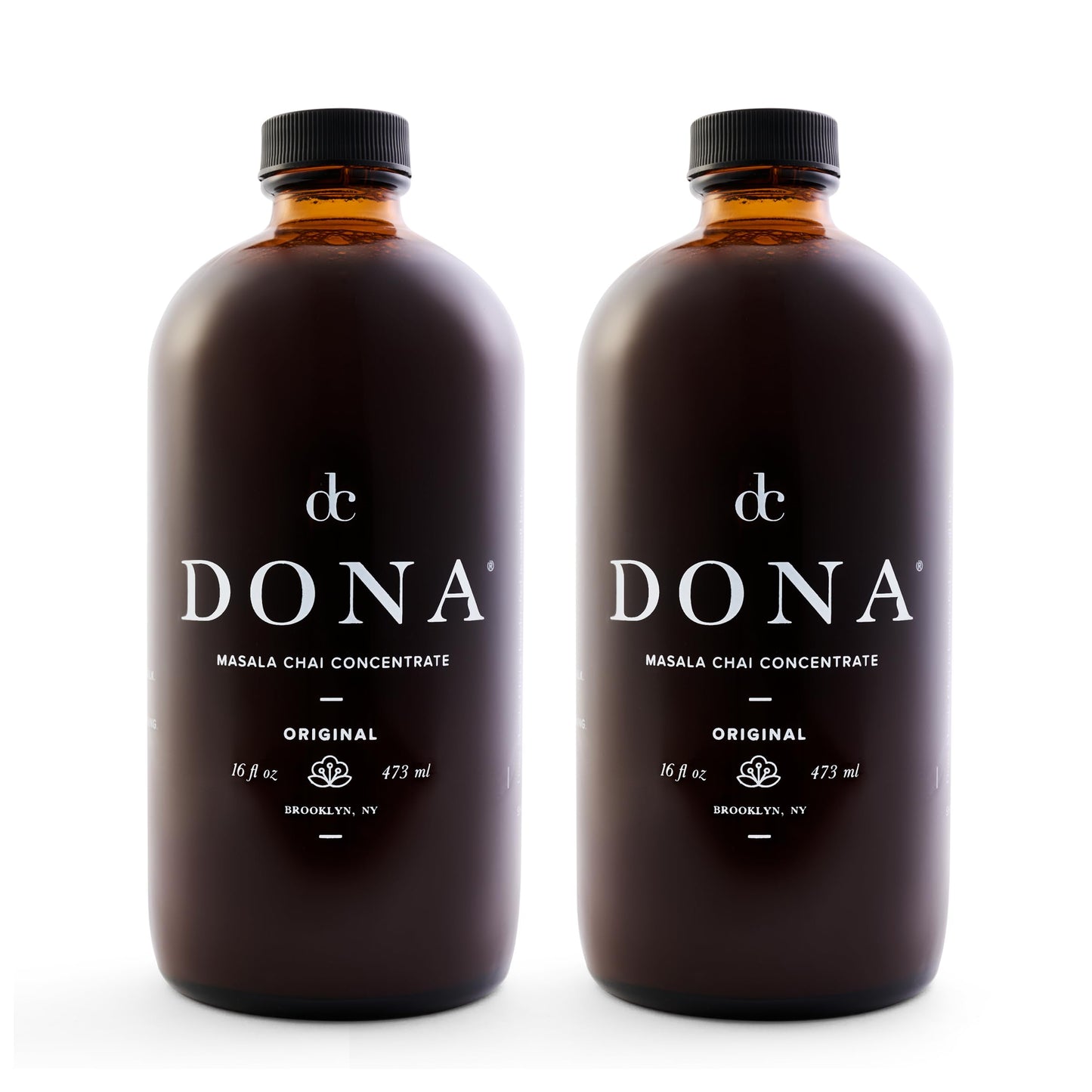 Dona Original Masala Chai Concentrate, Small-Batch, Single-Origin Spices, Hot Or Iced Chai, 16 Fl Ounce Bottles (Pack Of 2)