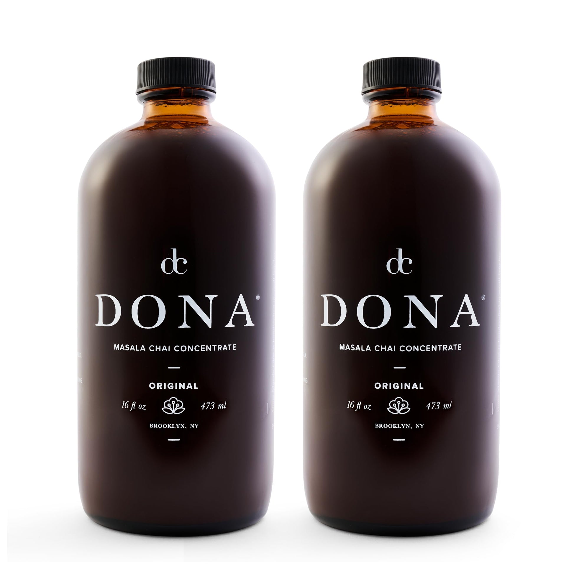 Dona Original Masala Chai Concentrate, Small-Batch, Single-Origin Spices, Hot Or Iced Chai, 16 Fl Ounce Bottles (Pack Of 2)