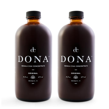 Dona Original Masala Chai Concentrate, Small-Batch, Single-Origin Spices, Hot Or Iced Chai, 16 Fl Ounce Bottles (Pack Of 2)