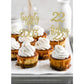 24Pcs Feeling 22 Cupcake Toppers, Twenty Two Birthday Cake Decorations, Cheer To 22 Years Old Theme Party Decoration Supplies (G