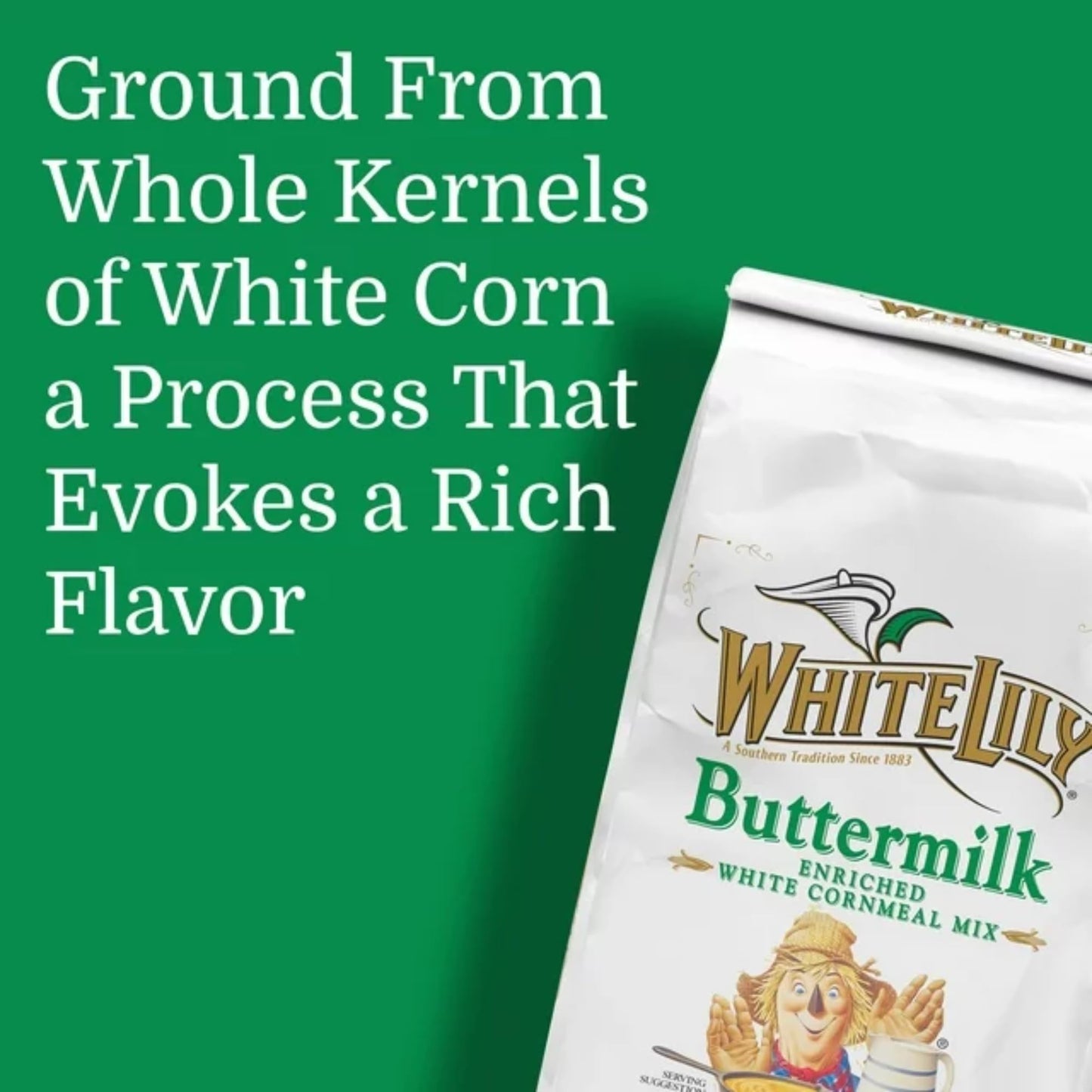 White Lily Self-Rising Buttermilk White Cornmeal Mix Enriched