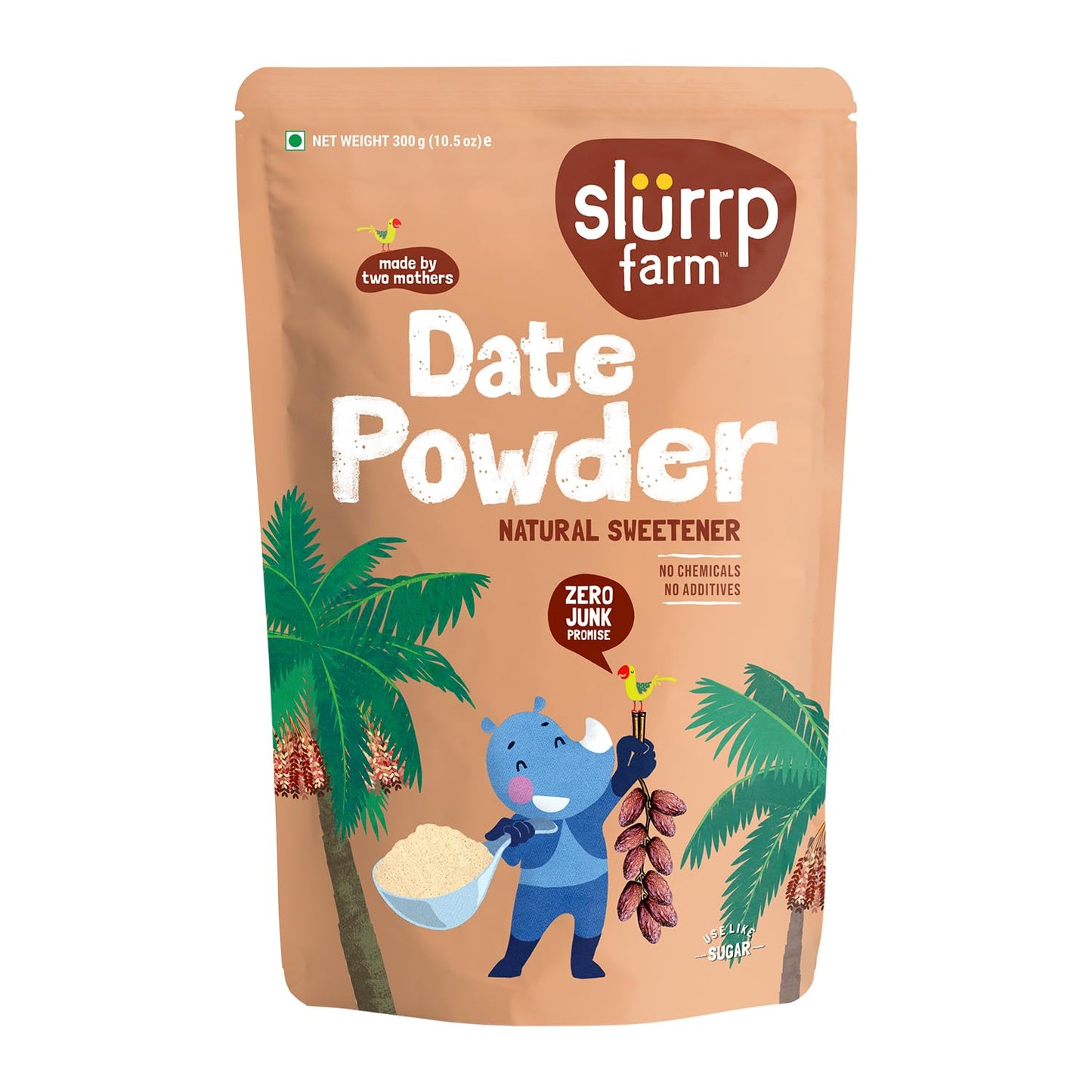 Slurrp Farm Seedless Arabian Date Powder | Kharik/Khajur Powder | 100% Natural Sweetener | No Preservatives  No Chemicals | Healthy Substitute For Refined Sugar | Dates Powder For Little Ones  300G