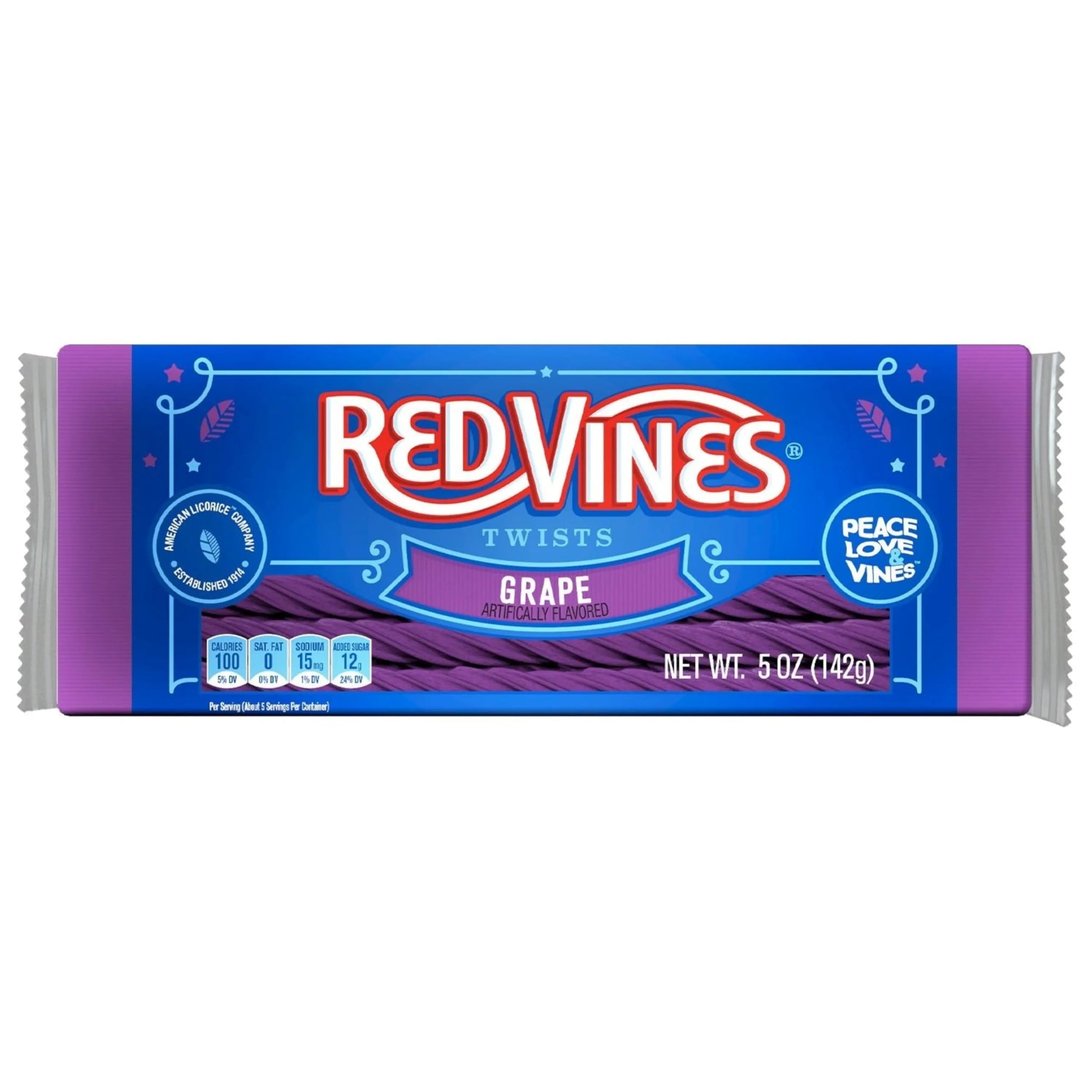 RED VINES Grape Licorice Twists, 5oz Tray