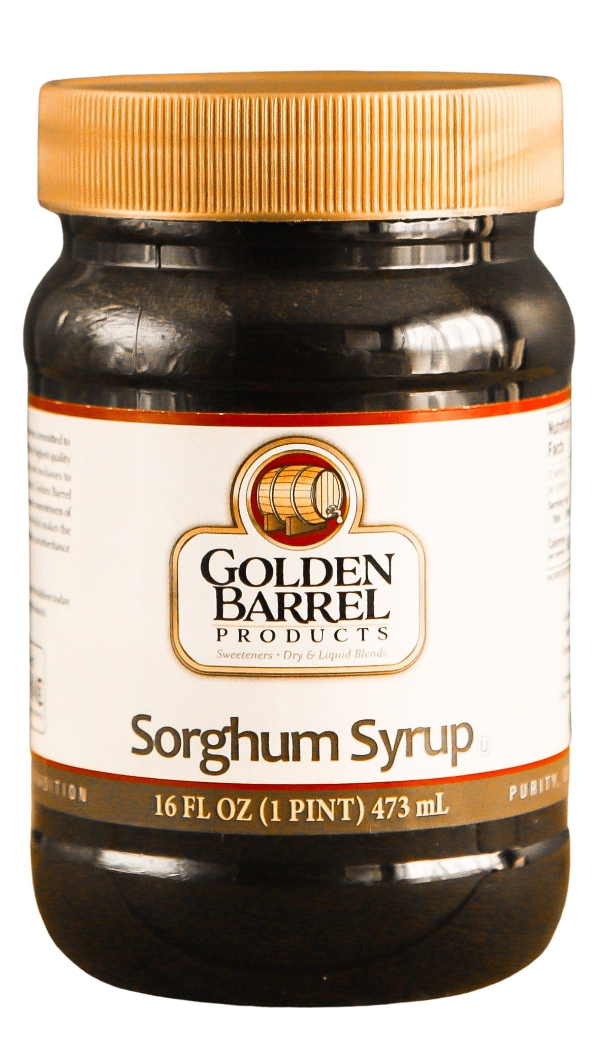 Golden Barrrel Sorghum Syrup Wide Mouth Jar, 16 oz, Pack of 1, Model 1231