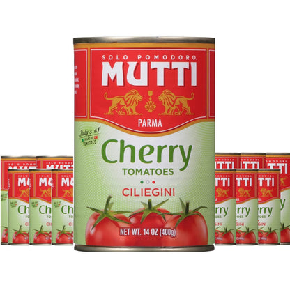 Mutti Cherry Tomatoes (Ciliegini), 14 oz. | 12 Pack | Italys #1 Brand of Tomatoes | Fresh Taste for Cooking | Canned Tomatoes | 
