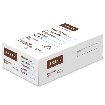 Rxbar Protein Bars, Protein Snack, Snack Bars, Chocolate Chip, 22Oz Box (12 Bars)