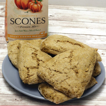 Sticky Fingers English Scone Mix, Pumpkin Spice, Just Add Water, 1 Pound (Pack of 2)