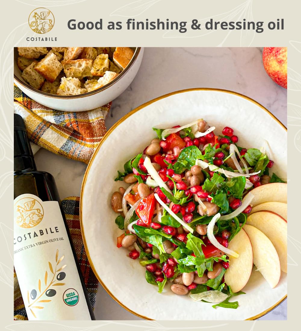 Extra Virgin Olive Oil Cold Pressed Organic. High polyphenol olive oil from Puglia Italy. Fresh harvest from a single estate - C
