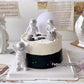 Cake Topper For Kids Astronaut Space Birthday Cake Decoration, 3D Soft Light Moon Outer Space Cake Topper For Party Supply, Led