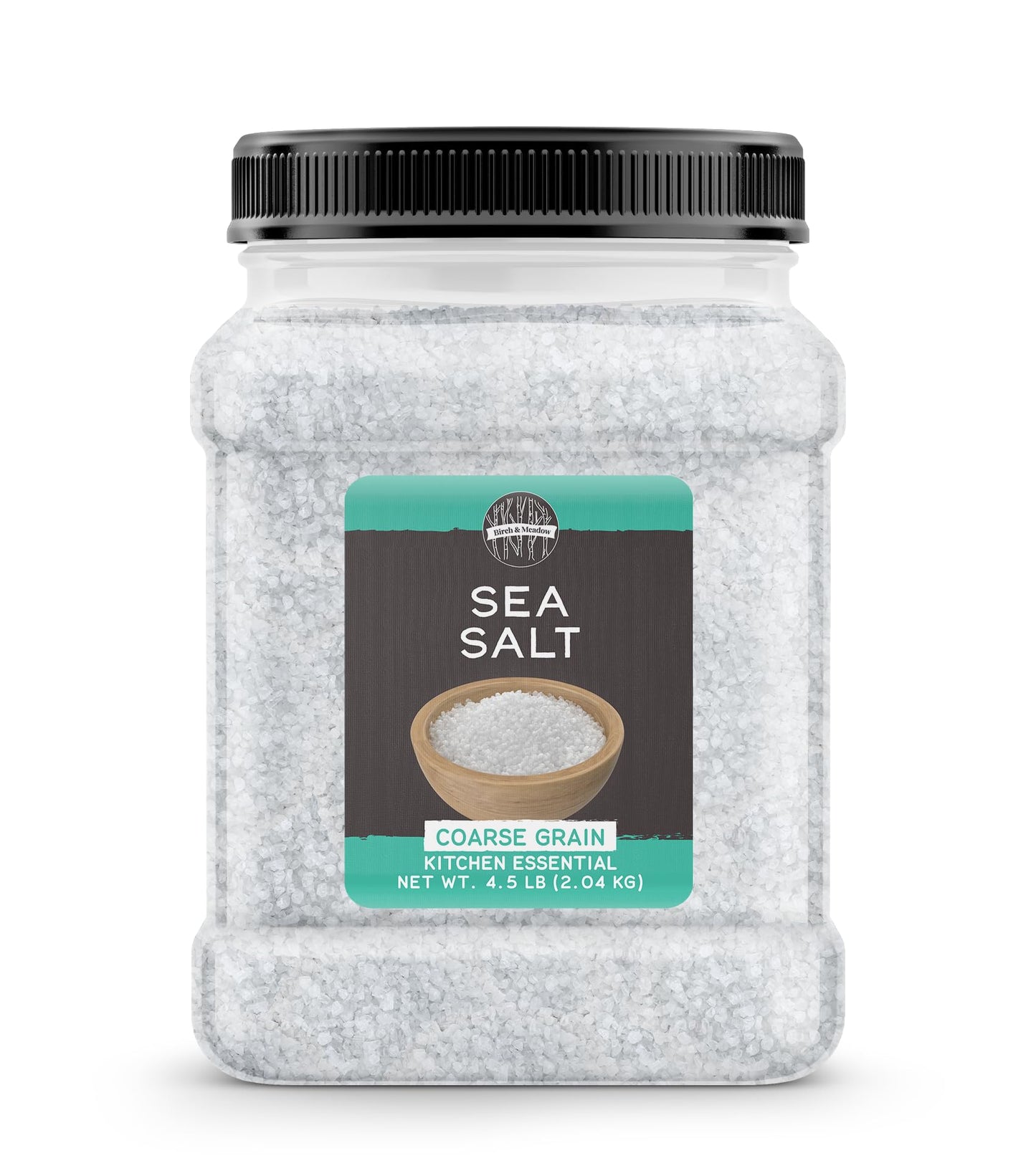 Birch & Meadow Coarse Grain Sea Salt, 4.5 lb, Kitchen Essential, Cooking & More