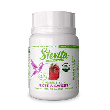 Stevita Organic Stevia Extra Sweet - 0.7 oz Powder - All-Natural, No Calorie Sweetener - USDA Organic, Non-GMO, Vegan, Kosher, K