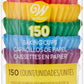 Wilton Mini Size Specialty Baking Cups, 1-1/4'' x 7/8'' - Assorted Rainbow Mini Baking Cup - 150/Pack