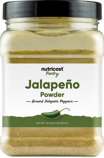 Nutricost Pantry Jalapeo Powder (1 Pound Per Bottle) - Pure Powdered Jalapeo :: Great for Spicy Snacks, Cooking, Soups, Salsa, a