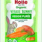 Holle Organic Baby Food Pouches - Veggie Bunny Baby Puree With Carrots, Peas And Sweet Potato - (6 Pack) Organic Baby Snacks + F