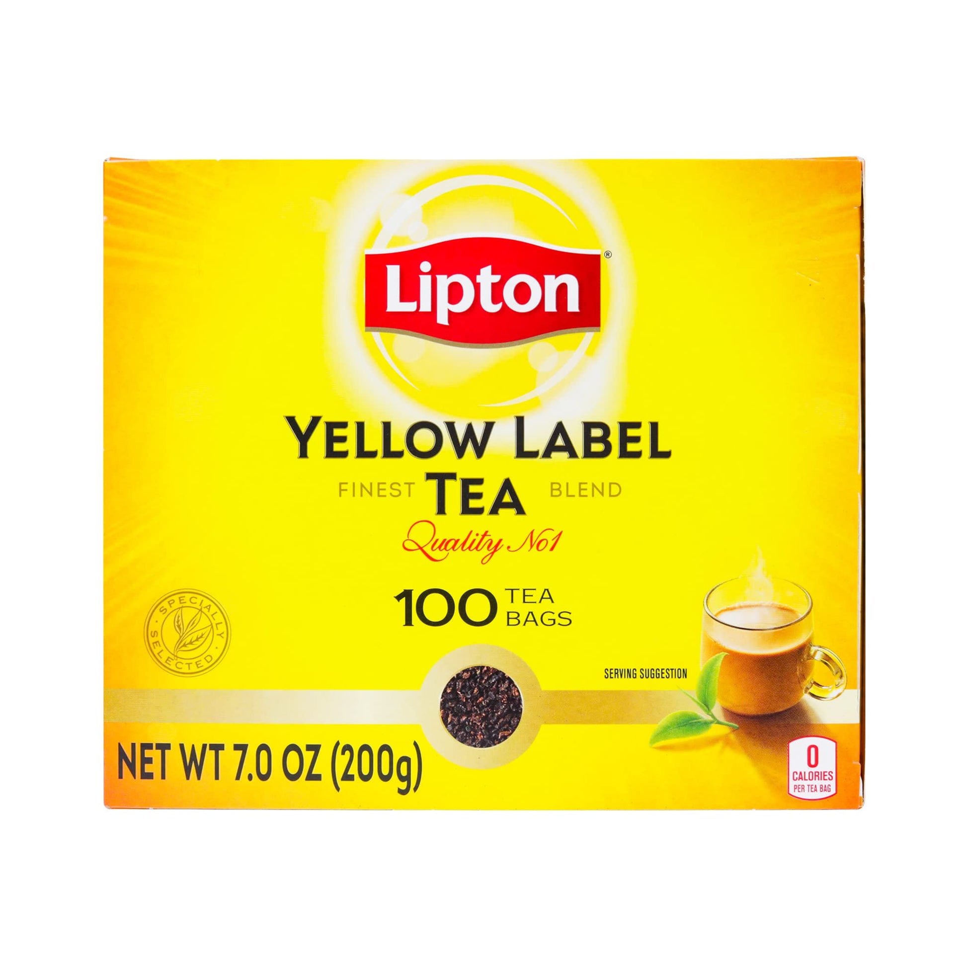 Lipton Yellow Label Black Tea Bags, International Blend, Premium Quality, 200 Grams (Pack of 1)