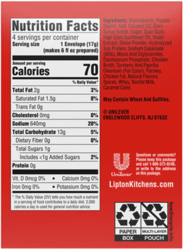 Lipton Cup-A-Soup, Cream Of Chicken 4 Ea (Pack Of 2)