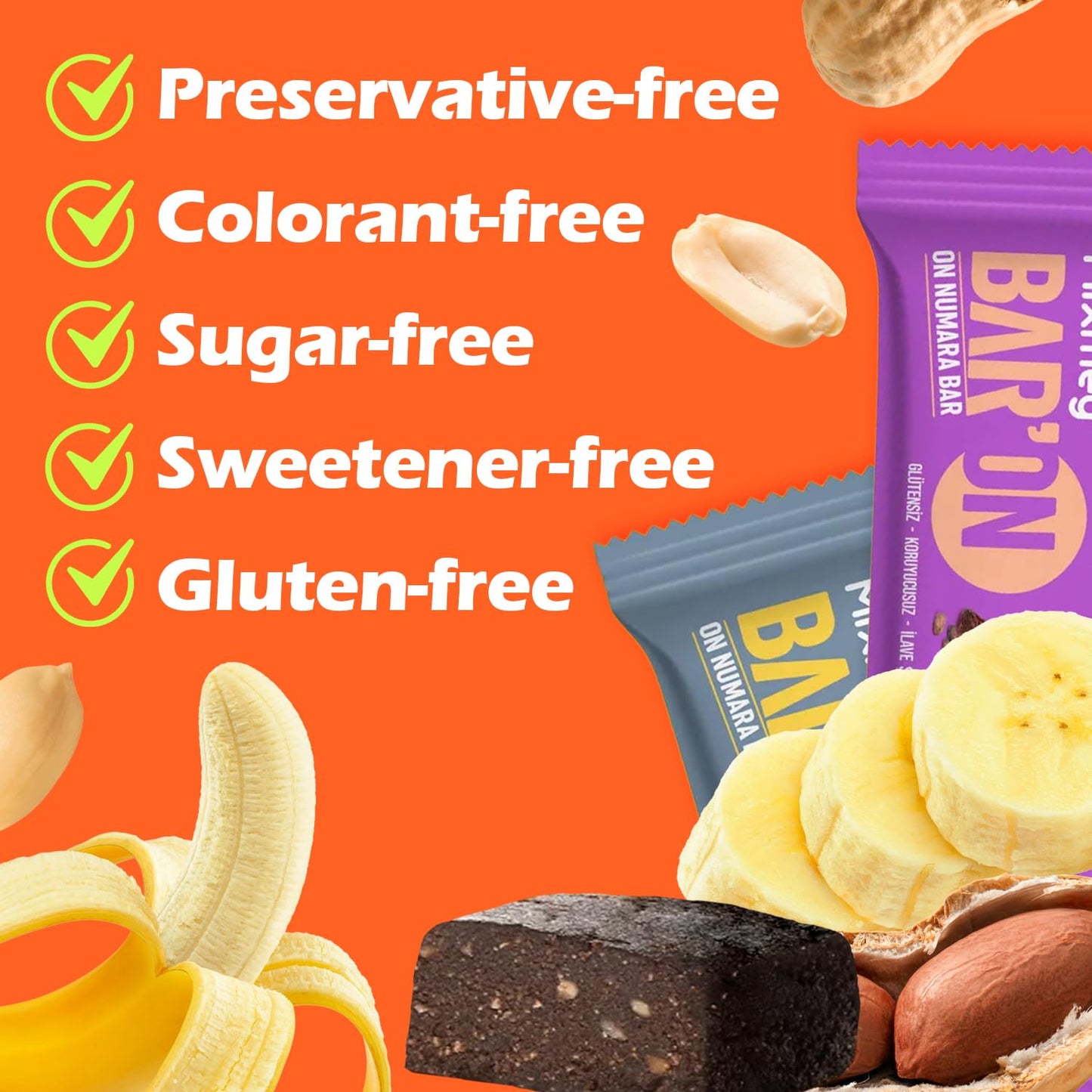 Ceres Gourmet Protein Bars - Vegan, Gluten-Free, High Protein, Low Sugar, 12-Pack, Banana-Peanut & Cocoa-Peanut Flavors