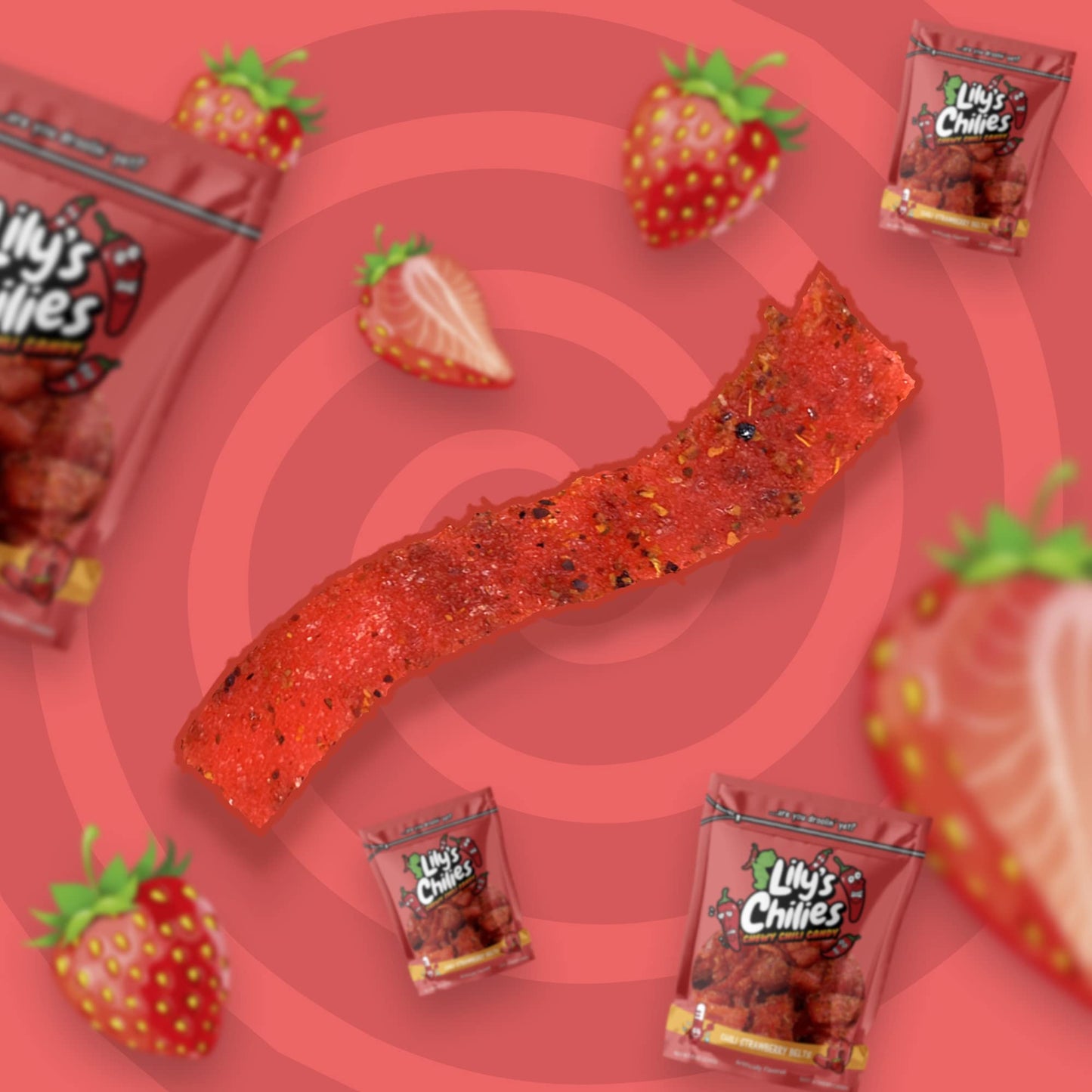 Lilys Chilies, Sour And Chili Chewy Candy (Chili Strawberry Belts), 8 Ounce (Pack Of 1)