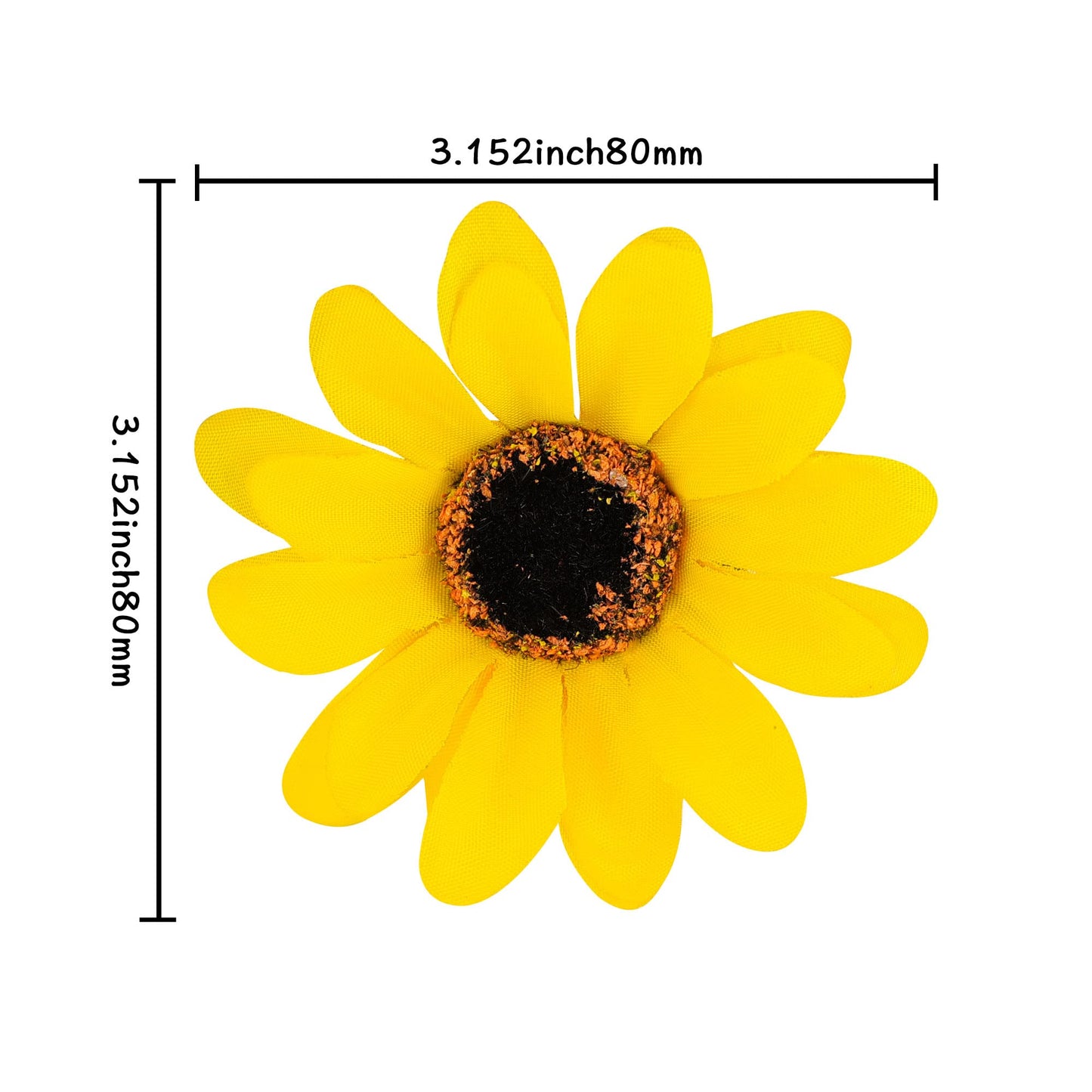 Gyufise 15Pcs Sunflower Rose Flower Cake Decorations Sunflower Cake Toppers For Birthday Summer Sunflower Wedding Party Decorati