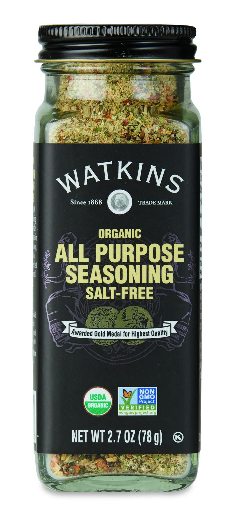 Watkins Gourmet Organic Spice Jar All Purpose Seasoning Salt Free 2.7 Oz