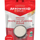 Arrowhead Mills Flour, Unbleached White, 95% Organic, 25 Lb