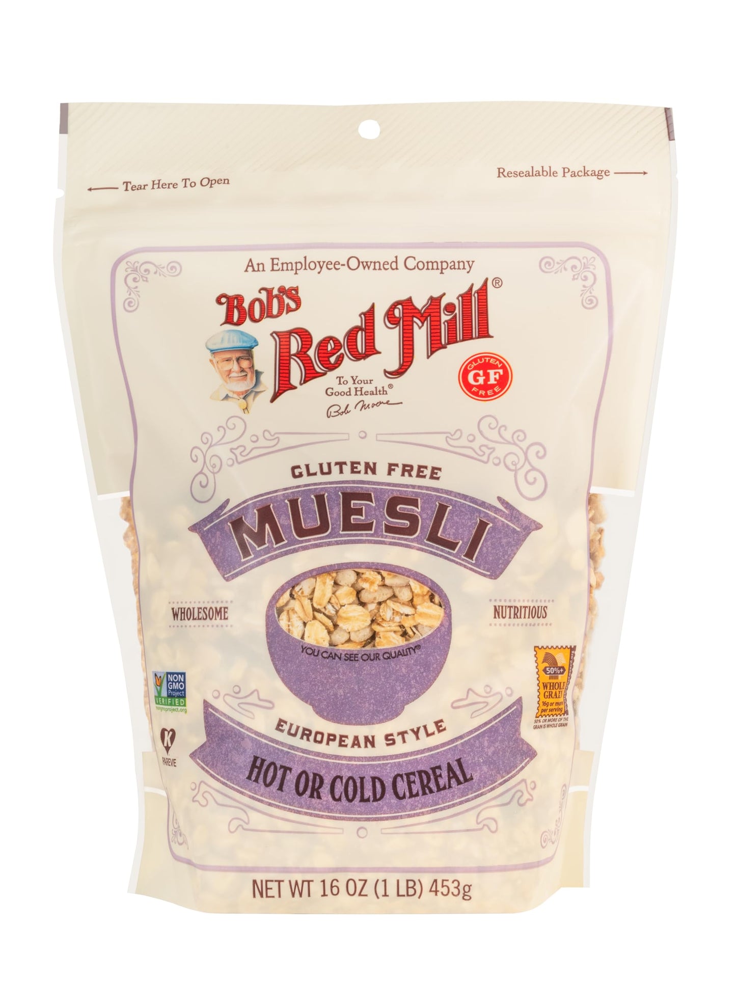 Bobs Red Mill Gluten Free Muesli, 16oz (Pack of 4) - Gluten Free, Non GMO, Kosher