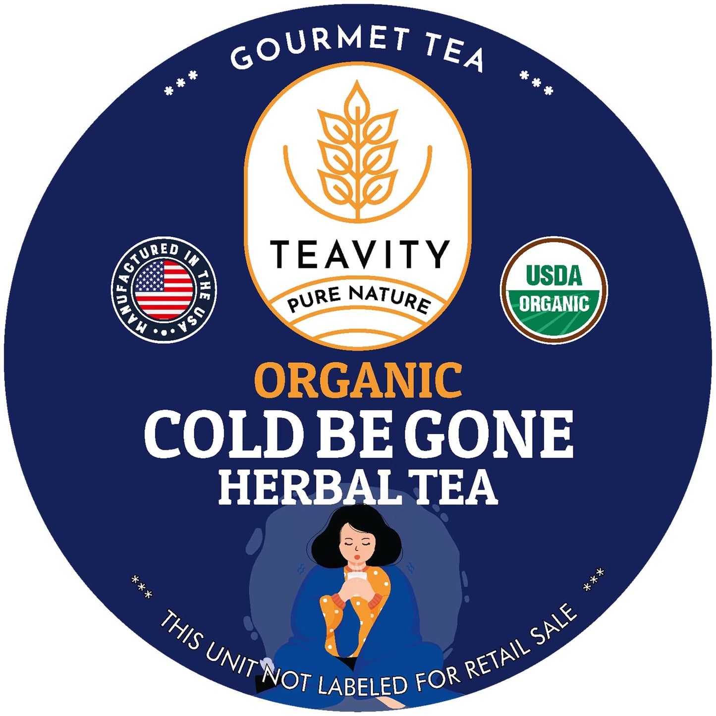 Teavity Organic Rooibos Tea Pods for Keurig - Unsweetened Decaf with Lemon, Mint, Licorice - 24 Count