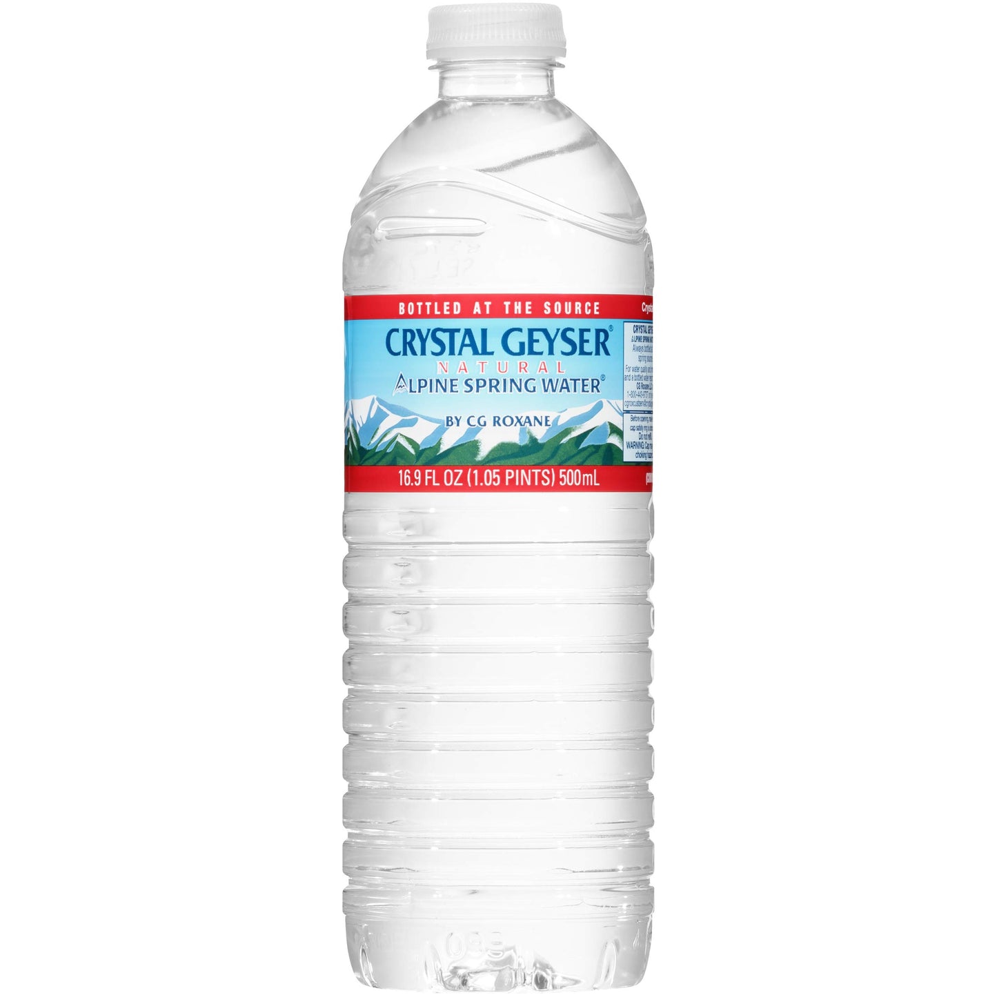 Crystal Geyser Alpine Spring Water, 16.9 oz Bottles, 72 Bottles Total, 3 Cases