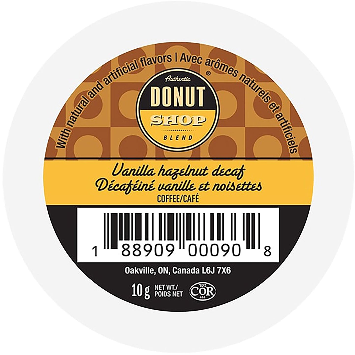 Authentic Donut Shop Decaf Vanilla Hazelnut Single Serve Cups for Keurig, 24 Count, Model SNDO2210