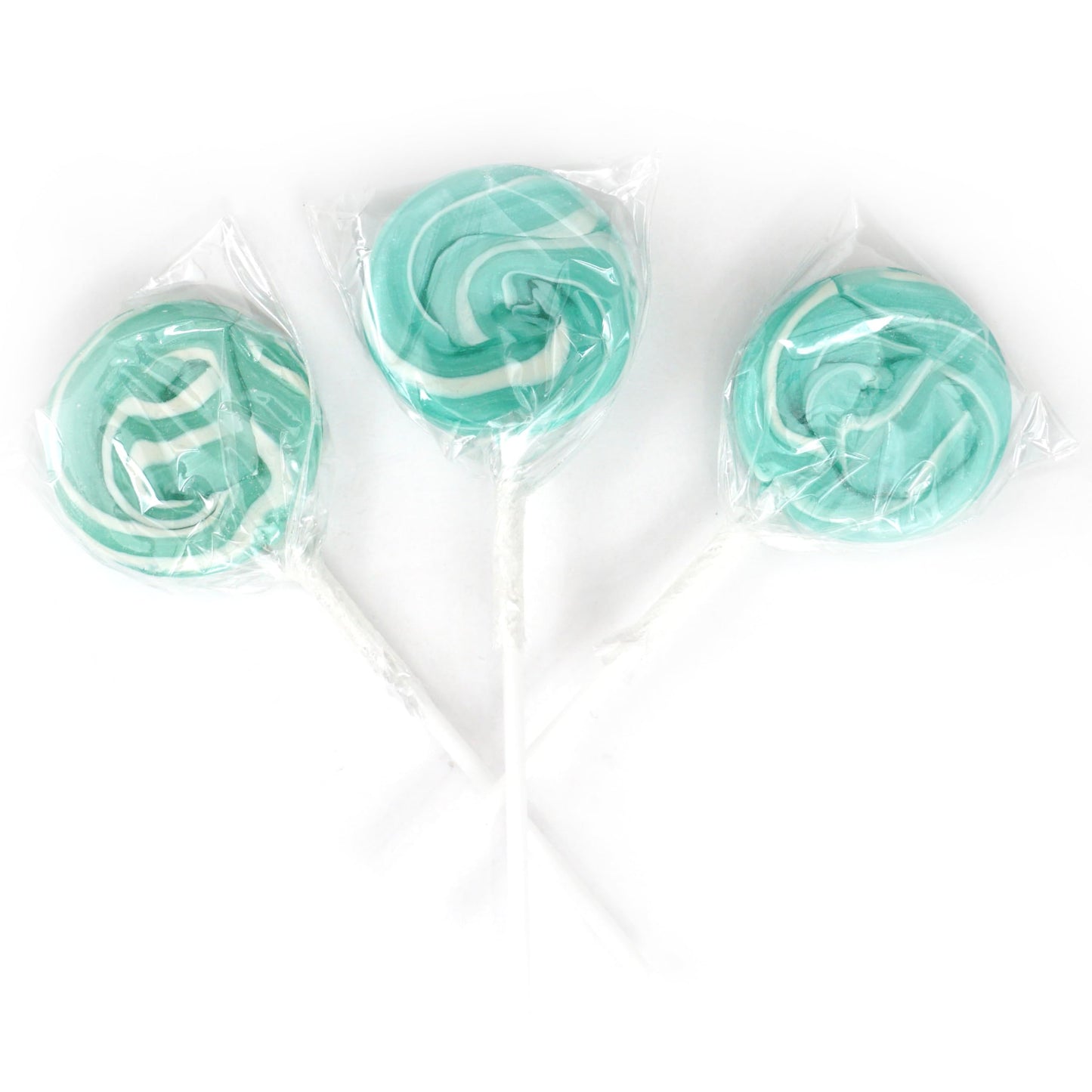 Aqua Light Blue Lollipops, 24 Pack, Blue Suckers, Blue Lollipops Individually Wrapped, Blue Lollipop Suckers Bulk, The Hampton P