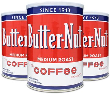 Butter-Nut Original Blend Ground Coffee, Medium Roast, 12 Ounce Steel Can (Pack Of 3)