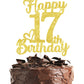 17 Birthday Cake Toppers-Gold Glitter, 17Th Cake Topper For Boy,17 Cake Topper For Girl, 17Th Birthday Decorations,17Th Birthday