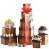 Broadway Basketeers Birthday Gift Basket Tower - Gourmet Snacks & Sweets Treat Box, 30 Ounces, Ideal for Women and Him