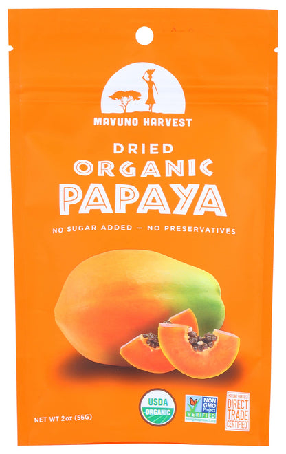 Mavuno Harvest Dried Papaya, Organic, 2 Oz