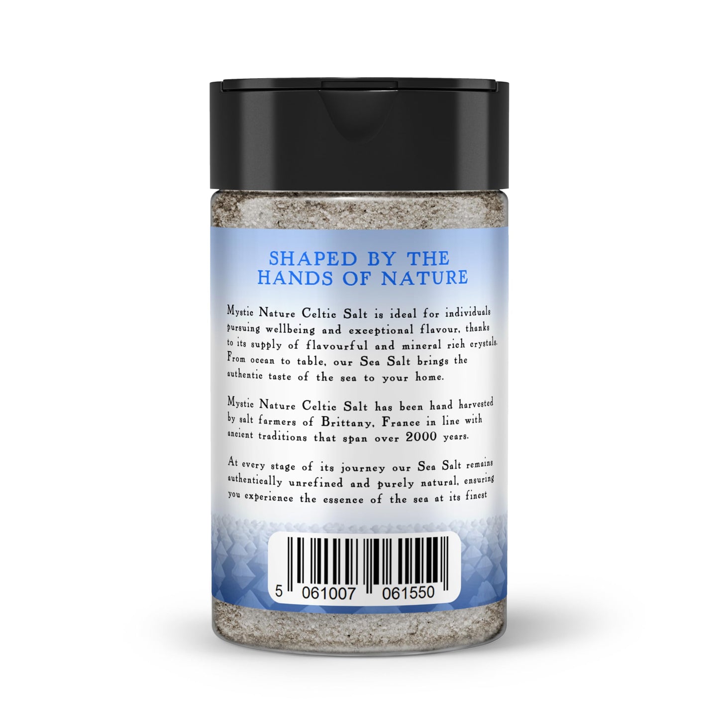 Mystic Nature Celtic Harvest Shaker, Fine Ground, 10.6 OZ, Natural & Unrefined, Hand Harvested Celtic Crystals from France